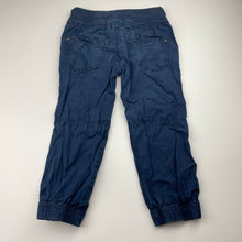 Load image into Gallery viewer, Boys Topolino, lightweight cotton pants, elasticated, Inside leg: 36.5cm, wash fade, FUC, size 4,  