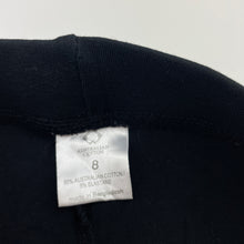 Load image into Gallery viewer, Girls Favourites, black stretchy leggings, Inside leg: 52cm, EUC, size 8,  