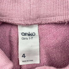 Load image into Gallery viewer, Girls Anko, fleece lined track pants, elasticated, Inside leg: 41cm, GUC, size 4,  