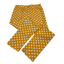 Load image into Gallery viewer, Girls Rare Editions, yellow &amp; white spot leggings, Inside leg: 46cm, EUC, size 6,  