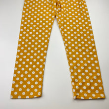 Load image into Gallery viewer, Girls Rare Editions, yellow &amp; white spot leggings, Inside leg: 46cm, EUC, size 6,  