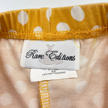 Load image into Gallery viewer, Girls Rare Editions, yellow &amp; white spot leggings, Inside leg: 46cm, EUC, size 6,  