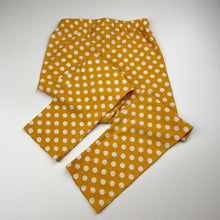 Load image into Gallery viewer, Girls Rare Editions, yellow &amp; white spot leggings, Inside leg: 46cm, EUC, size 6,  