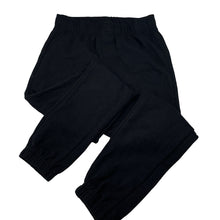 Load image into Gallery viewer, Unisex Favourites, black fleece lined track pants, Inside leg: 62cm, EUC, size 12,  