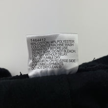 Load image into Gallery viewer, Unisex Favourites, black fleece lined track pants, Inside leg: 62cm, EUC, size 12,  