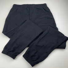 Load image into Gallery viewer, Unisex Favourites, black fleece lined track pants, Inside leg: 62cm, EUC, size 12,  