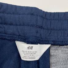 Load image into Gallery viewer, Boys H&amp;M, navy fleece lined shorts, elasticated, EUC, size 14-15,  