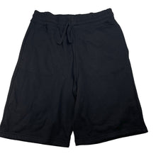 Load image into Gallery viewer, Boys H&amp;M, black fleece line shorts, elasticated, EUC, size 14-15,  