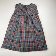 Load image into Gallery viewer, Girls Dear Eli, lined soft feel checked sleeveless dress, no size, armpit to armpit: 28cm, EUC, size 3, L: 50cm