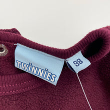 Load image into Gallery viewer, Girls TWINNIES TREND, fleece &amp; velvet long sleeve dress, NEW, size 3, L: 50cm