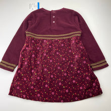Load image into Gallery viewer, Girls TWINNIES TREND, fleece &amp; velvet long sleeve dress, NEW, size 3, L: 50cm