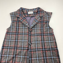 Load image into Gallery viewer, Girls Dear Eli, soft feel checked jumpsuit, no size, armpit to armpit: 31.5cm, shoulder to crotch: 52cm, Inside leg: 24cm, EUC, size 5-6,  