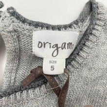 Load image into Gallery viewer, Girls Origami, knit cotton short sleeve dress, NEW, size 5, L: 58cm