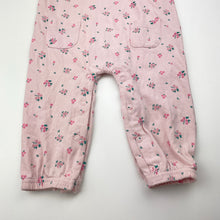 Load image into Gallery viewer, Girls Baby Berry, stretchy floral overalls, EUC, size 1,  