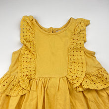 Load image into Gallery viewer, Girls Cotton On, broderie trim cotton summer dress, EUC, size 2, L: 45cm