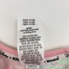 Load image into Gallery viewer, Girls Bonds, X Disney Bugs Life zip wondersuit / zippy / romper, light marks on feet, FUC, size 2,  