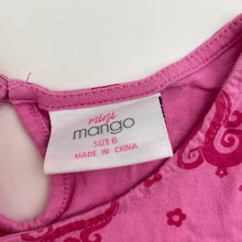 Load image into Gallery viewer, Girls Mango, pink cotton dress, unicorns, GUC, size 6, L: 54cm