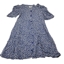 Load image into Gallery viewer, Girls Next, blue &amp; white viscose dress, EUC, size 7, L: 58cm