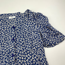Load image into Gallery viewer, Girls Next, blue &amp; white viscose dress, EUC, size 7, L: 58cm