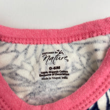 Load image into Gallery viewer, Girls TOUCHED BY NATURE, floral organic cotton sleepsack, EUC, size 000-00,  