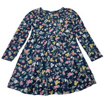 Load image into Gallery viewer, Girls Anko, floral cotton long sleeve dress, GUC, size 4, L: 51cm