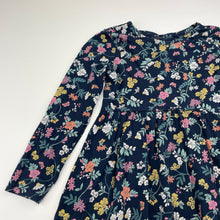 Load image into Gallery viewer, Girls Anko, floral cotton long sleeve dress, GUC, size 4, L: 51cm