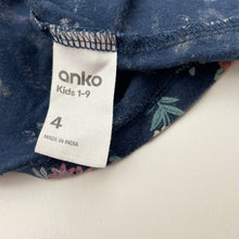 Load image into Gallery viewer, Girls Anko, floral cotton long sleeve dress, GUC, size 4, L: 51cm