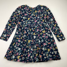 Load image into Gallery viewer, Girls Anko, floral cotton long sleeve dress, GUC, size 4, L: 51cm