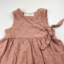 Load image into Gallery viewer, Girls Little Clothing Co, linen/cotton wrap-over dress, EUC, size 2-3, L: 44cm