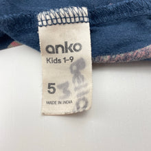 Load image into Gallery viewer, Girls Anko, navy cotton dress, dinosaurs, FUC, size 5, L: 54cm