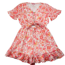 Load image into Gallery viewer, Girls GHANDA, cotton lined floral viscose playsuit, EUC, size 9-10,  