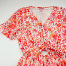 Load image into Gallery viewer, Girls GHANDA, cotton lined floral viscose playsuit, EUC, size 9-10,  