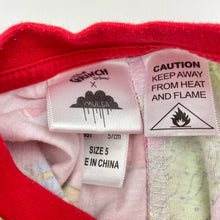 Load image into Gallery viewer, Girls Dr Seuss, The Grinch x Mulga cotton pyjamas / sleepsuit, FUC, size 5,  