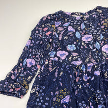 Load image into Gallery viewer, Girls Cotton On, floral viscose long sleeve dress, GUC, size 5, L: 50cm