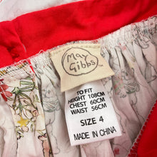 Load image into Gallery viewer, Girls May Gibbs, Gumnut Babies Christmas cotton dress, EUC, size 4, L: 57cm