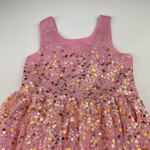 Load image into Gallery viewer, Girls Origami, pink tulle &amp; sequin party dress, GUC, size 3, L: 57cm