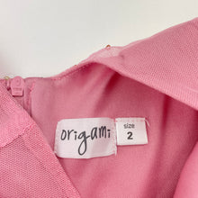 Load image into Gallery viewer, Girls Origami, lined tulle &amp; sequin party dress, EUC, size 2, L: 50cm