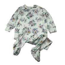 Load image into Gallery viewer, Girls Baby Berry, floral cotton zip coverall / romper, NEW, size 1,  