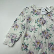 Load image into Gallery viewer, Girls Baby Berry, floral cotton zip coverall / romper, NEW, size 1,  