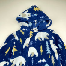 Load image into Gallery viewer, Boys Hello Baby, fleece hooded zip romper, GUC, size 00-0,  