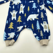 Load image into Gallery viewer, Boys Hello Baby, fleece hooded zip romper, GUC, size 00-0,  