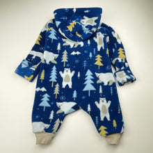 Load image into Gallery viewer, Boys Hello Baby, fleece hooded zip romper, GUC, size 00-0,  