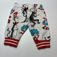 Load image into Gallery viewer, Unisex Peter Alexander, Dr Seuss Cat in the Hat leggings / bottoms, EUC, size 000,  