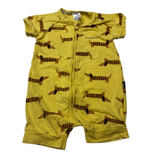 Load image into Gallery viewer, Unisex Bonds, zip wondersuit / zippy / romper, dogs, GUC, size 0,  