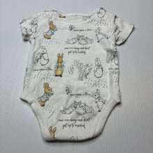 Load image into Gallery viewer, Unisex Beatrix Potter, Peter Rabbit cotton bodysuit / romper, EUC, size 000,  