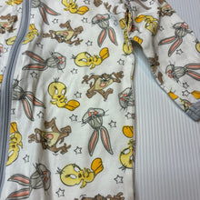 Load image into Gallery viewer, Unisex LOONEY TUNES, stretchy zip coverall / romper, EUC, size 00,  