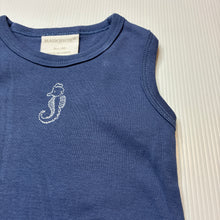 Load image into Gallery viewer, Unisex Marquise, cotton bodysuit / romper, seahorse, EUC, size 00,  