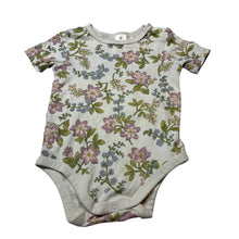 Load image into Gallery viewer, Girls Target, floral organic cotton bodysuit / romper, EUC, size 1,  
