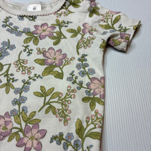 Load image into Gallery viewer, Girls Target, floral organic cotton bodysuit / romper, EUC, size 1,  