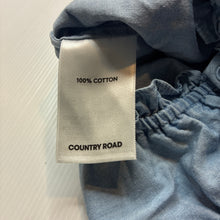 Load image into Gallery viewer, Girls Country Road, chambray cotton summer romper, GUC, size 0,  